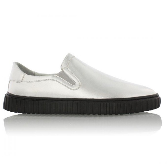 Metallic Chunky Creeper Sole Slip On Sneakers - Picture 6 of 7